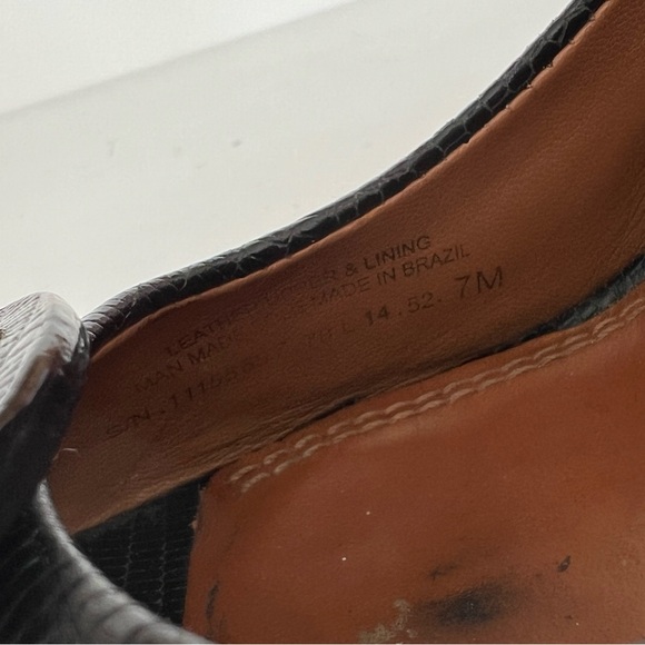 Tory Burch Mini Miller Lizard Textured Leather Peep Toe Wedge Heels in Black, 7 - Picture 13 of 15